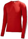 Helly Hansen Men's Dry Stripe Crew Baselayer Top - Red, XXX-Large