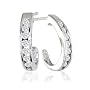 10k White Gold Diamond J-Hoop Earrings (1/4 cttw, K Color, I2-I3 Clarity)