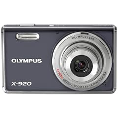 Olympus X-920 Digitalkamera (12 Megapixel, 4-fach Zoom, Gesichtserkennung, AF-Verfolgung, 26mm Weitwinkel) dunkelgrau