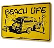Beach Life Aluminum Sign