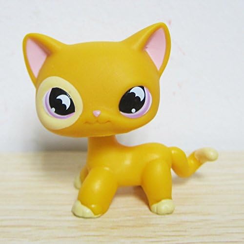 Littlest-Pet-Shop-LPS-Toys-855-Tangerine-Short-Hair-Kitty-Cat-Purple-Moon-Eyes