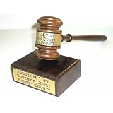 Gavel and Sounding Block with Free Engraving