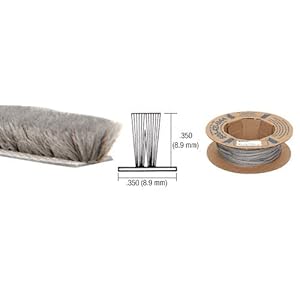 CRL Storefront Door Pile Weatherstrip - 100' Roll .350 Pile Height; .350 Backing Width by CR Laurence