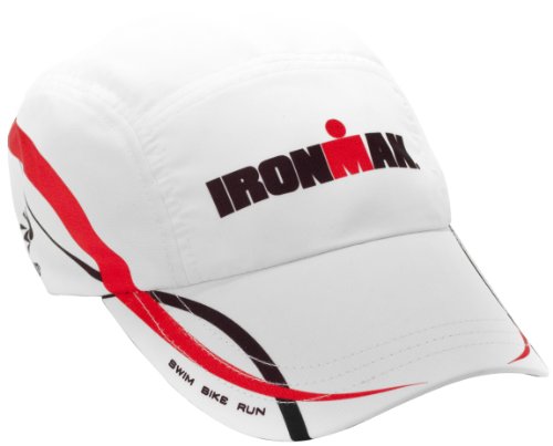 Headsweats Performance Ironman Triathlon Race/Running/Outdoor Sports Hat, White/Red/Black Eventure