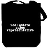 Real Estate Sales Representative Occupations Tote Bag (Black, Canvas, Unisex)