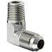 EATON Aeroquip 2024-4-6S 90 Degree Male Elbow, JIC 37° & NPT End Types, Carbon Steel, 1/4 NPT(m) x 3/8 JIC(m) End Size, 3/8" Tube OD, 1/4" Male Pipe Size