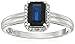 Amazon Collection 14k Gold Oval Gemstone Ring with Diamond Accents (1/10cttw, I-J Color, I2-I3 Clarity), Size 7