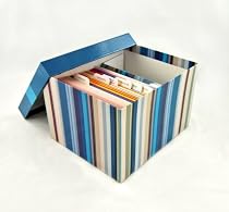 La Loupe Greeting Card 42-ct Assortment and Storage set in Blue Stripes - Proudly Made in the USA!