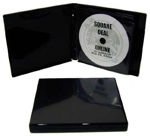 (5) Black 8-Disc Capacity CD DVD 2-Ring Album Wallet Book Storage CDBR1608BK (UniKeep Style)
