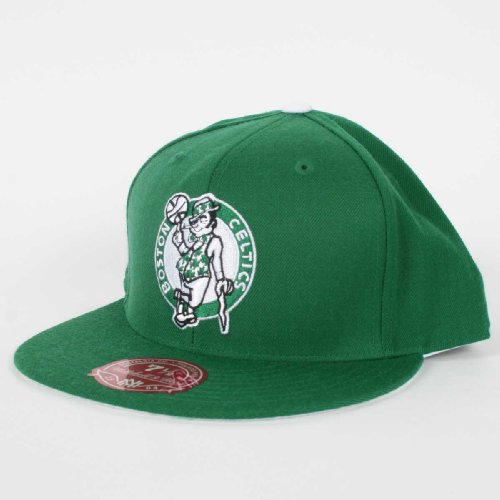 Boston Celtics Mitchell & Ness Green Throwback Fitted Cap / Hat 7 5/8