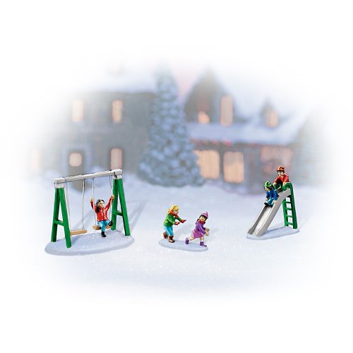 Frosty Fun Village Figurine Accessory Set by Hawthorne Village