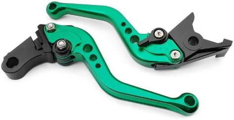ATAC pair of Short Billet Aluminum Clutch &amp; Brake Levers Motorcycle Set Green for Honda CB400(Four V -2 W W-2) 1997-1998 (F18/H626)
