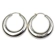 Hoop Earrings Sterling Silver Handcrafted Jewelry 1.5 inches