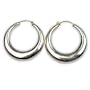 Hoop Earrings Sterling Silver Handcrafted Jewelry 1.5 inches