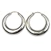 Hoop Earrings Sterling Silver Handcrafted Jewelry 1.5 inches