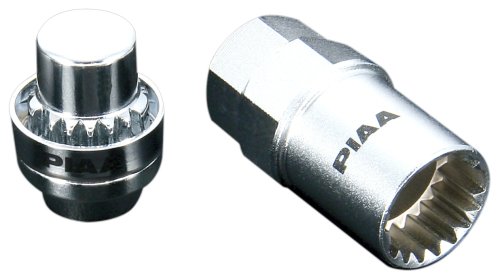 PIAA WLN5C Chrome Super Protect Lock Nut (12mm X 1.5 Thread Size) and Key Adapter