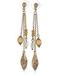 The SAK 3 Chain Charm Drop Earrings