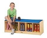 Bench Locker - 5 Sections - Blue Cushion - School & Play Furniture