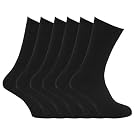 Specialist item: Mens Ribbed XL Non Elastic Top Socks (Pack of 6)