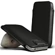 Leder Tube Etui Case Pouch per il Samsung Galaxy S Duos S7562 incluso pellicola di protezione schermo nero