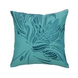 Blissliving Home Mallory Pillow, Aqua, 18 by 18 Inches by 