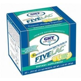 FiveLac 1 Box (60 Packets per Box) Natural Lemon Flavor by 