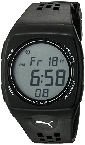 PUMA Unisex PU910991002 Faas 300 Digital Display Quartz Black Watch
