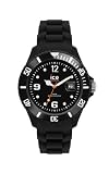 Ice Watch - SI.BK.U.S.09 - Montre Mixte - Quartz Analogique - Cadran Noir - Bracelet Silicone Noir - Moyen Mod�le