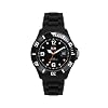 Ice Watch - SI.BK.U.S.09 - Montre Mixte - Quartz Analogique - Cadran Noir - Bracelet Silicone Noir - Moyen Mod�le