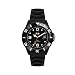 Ice Watch - SI.BK.U.S.09 - Montre Mixte - Quartz Analogique - Cadran Noir - Bracelet Silicone Noir - Moyen Mod�le