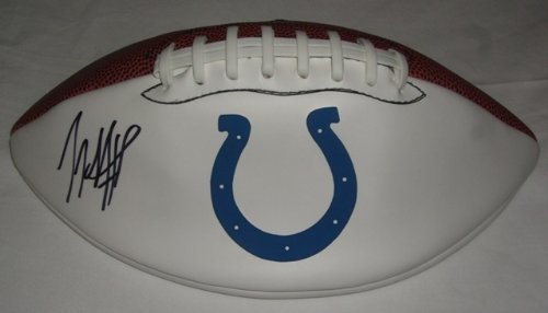 Joseph Addai Autographed Indianapolis Colts Logo Football, LSU Tigers