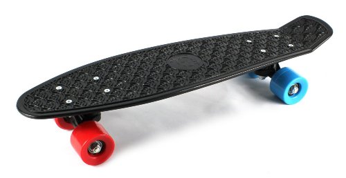 Why Choose Retro Wave Cruiser Complete 22 Banana Skateboard (Black w/ Blue/Red Wheels)