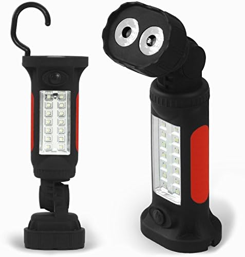 Tektalk LED Work Light / Portable Camping Light / Hands-Free Night Lamp / Stand Flashlight for Auto / Camping / Hunting / Garage / Workshop / Emergencies - Makes a Great Gift (1-Pack)