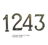 BOLTON 4 Inch Solid Brass House Numbers Available 0-9 Price Is For EACH Number. Please Send Us An Email To Let Us Know What Numbers You Need