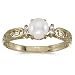 14k Yellow Gold June Birthstone Pearl And Diamond Filagree Ring