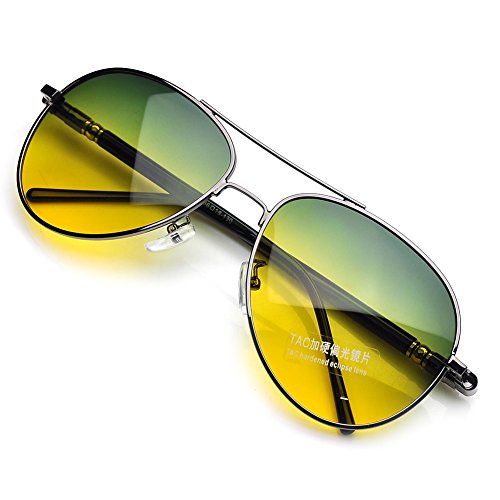 PenSee Day Night-vision Glasses Anti-glare Driving Eyewear Polarized Lens Rifle Frame