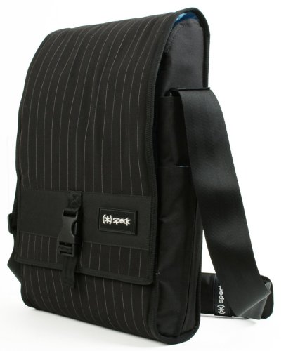 Speck Products PortPack Notebook Shoulder Bag for Laptops up to 15 Inches (Speakeasy Black Pinstripe)