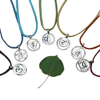 Chakra Pendant in Sterling Silver with 17