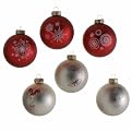 Red/Silver 6 pc Rudolph ornaments
