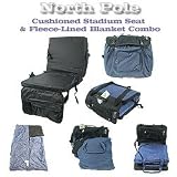 Stadium Seat & Blanket Combo - Blue - Sporting Goods > Accessories
