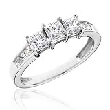 Three-Stone Princess Diamond Ring 1/2ctw
