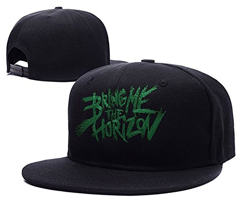 Bring Me The Horizon Band Logo Adjustable Snapback Caps Embroidery Hats - Black/Green