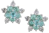 14KW Paraiba Tourmaline and Diamond Earrings