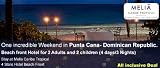 Caribe Tropical Melia Resort Punta Cana Dominican Republic Vacation Package for 2 Adults All inclusive Deal