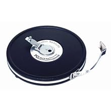 Keson MC10M100 100 Feet Closed Metal Housing Fiberglass Measuring Tape in Metric and Tenths