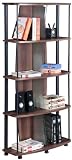 Stylish 5 Shelf Dark Walnut Bookcase with FREE EXPEDITED DELIVERY (PC26w)