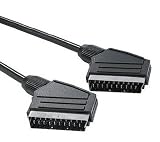 Scart Lead 1m - Scart Plug to Plug - 1 Metre Length - High Quality Cable