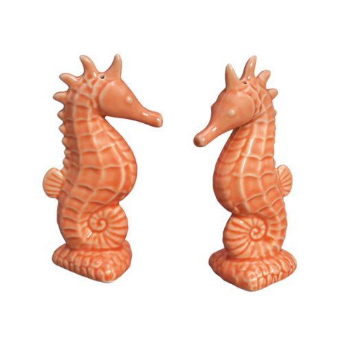 Seahorse Coral Nautical S/P Pepper Shakers