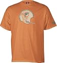 Miami Dolphins Vintage Retro Gridiron Classics Orange Helmet T-shirt