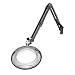 O.C. White 62400-4-B Green-Lite 4 Diopter Round LED Magnifier, Table Edge Clamp, Black, 43" Reach, 7.5" Diameter